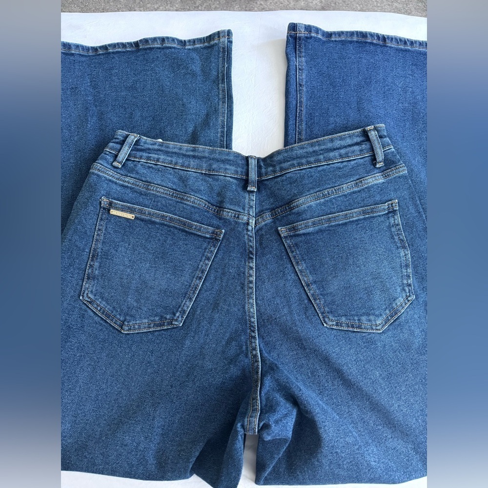 Michael Kors Women's Wide Leg Blue Jeans